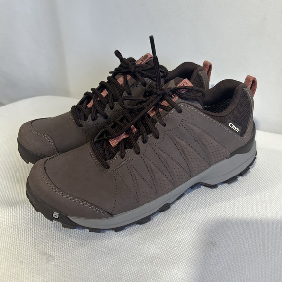 Oboz Footwear Shoes - Oboz Sypes Low Leather B-DRY Women's Hiking Shoes, Peppercorn, SIZE 7 EUC